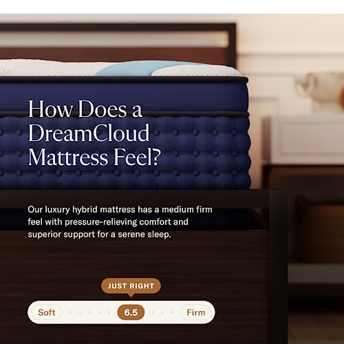 Dream Cloud Premier 14" King Mattress - Luxury Hybrid Memory Foam - 365 Night Trial - 7 Premium Pressure-Relieving Layers - Forever Warranty - CertiPUR-US Certified