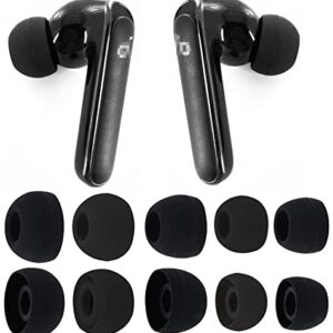 BLLQ Ear Tips Compatible with Anker Soundcore P2 / P3, Silicone Ear Buds Ear Cap Ear Plug Eartips Replacement for Soundcore Life P3 / Soundcore Life P2, XS/S/M/L/XL 5 Size 5 Pairs, Black