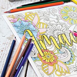 The Colours Colored Pencil Set & Coloring Pages for Fans of the Beatles | Gift Set of 12 Beatles-Inspired Parody Pencils with Clever Foil-Stamped Names Plus 10 Fun Beatles Coloring Pages