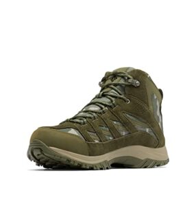 columbia men's crestwood mid waterproof hiking boot shoe, nori/black, 7 wide