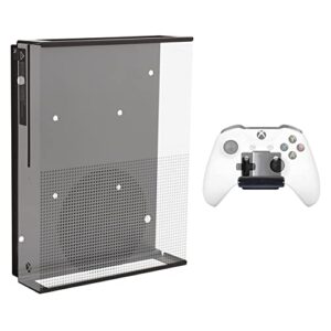 hideit mounts x1s pro bundle, wall mounts for xbox one s and controller, steel wall mount for xbox one s and one rubber dipped controller mount