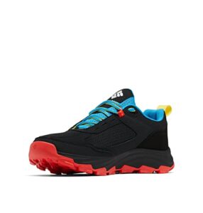 columbia men's hatana max outdry hiking shoe, black/compass blue, 12 wide