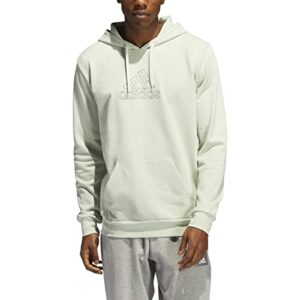 adidas men's embroidery graphic hoodie, linen green, medium