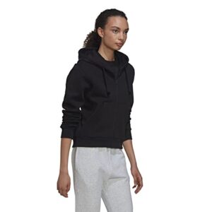 adidas Women's All SZN Fleece Full Zip Hoodie, Black, Medium
