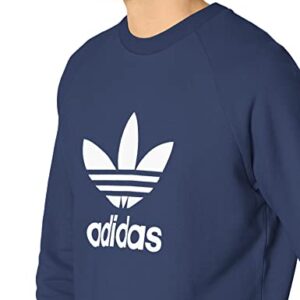 adidas Originals Men's Adicolor Classics Trefoil Crewneck Sweatshirt, Night Indigo, Medium