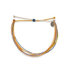 pura vida original sunbleached bracelet - 100% waterproof, adjustable band - plated brand charm