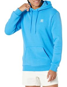 adidas originals men's adicolor essentials trefoil hoodie, pulse blue, medium
