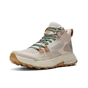 new balance women's fresh foam x hierro v1 mid-cut trail running shoe, timberwolf/dusted clay, 7.5