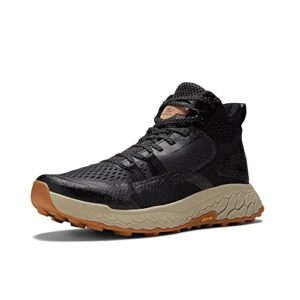 new balance men's fresh foam x hierro v1 mid-cut trail running shoe, black/timberwolf, 10