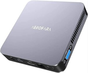 aerofara mini pc aero 2 pro desktop computers with intel 11th celeron n5105 processor 8gb ram 256gb ssd,4k uhd graphics,usb3.0, hdmi (8g+256g) support w11 pro