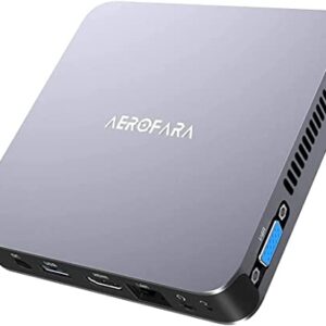 AEROFARA Mini PC Aero 2 Pro Desktop Computers with Intel 11th Celeron N5105 Processor 8GB RAM 256GB SSD,4K UHD Graphics,USB3.0, HDMI (8G+256G) Support W11 Pro