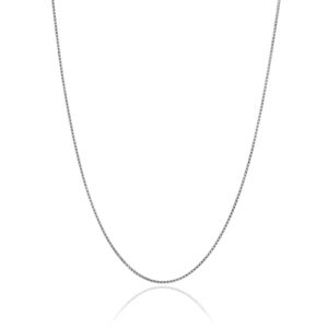 bling for your buck sterling silver chain necklace for women and men | thin italian box chain 0.7mm 925 silver necklace chain | choose length 14 inch - 40 inch | 40 inch size