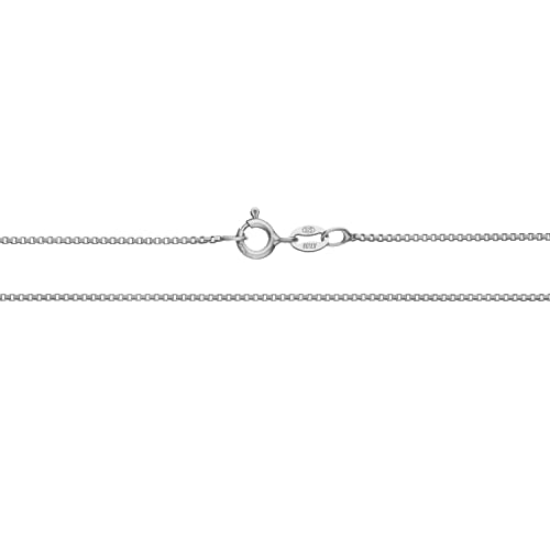 Bling For Your Buck Sterling Silver Chain Necklace for Women and Men | Thin Italian Box Chain 0.7mm 925 Silver Necklace Chain | Choose Length 14 inch - 40 inch | 40 inch Size