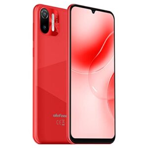 ulefone unlocked cell phones, note 6 3g smartphone, triple card slots, android 11, 6.1" hd+ full-screen, ai camera 5mp+2mp, 3300mah, face unlock, 32gb rom + 1gb ram mobile phone- red