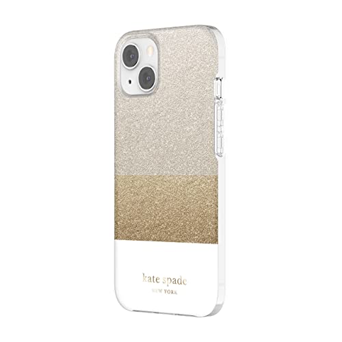 kate spade new york Protective Hardshell Case for iPhone 13 - Glitter Block White