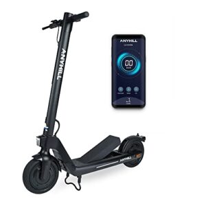 anyhill electric scooter for adults, e scooter with detachable battery, 24-28miles & 19 mph, 750w motor sport scooter,10'' pneumatic tires commuting electric scooter with regenerative braking system.