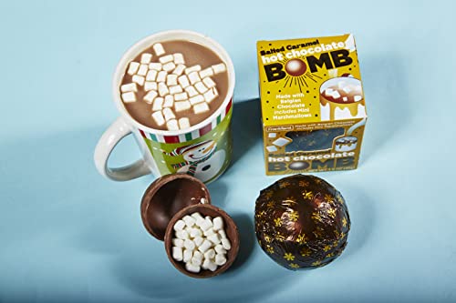 Frankford Salted Caramel Hot Chocolate BOMB, Individually wrapped, Melting Milk Chocolate Ball with mini Marshmallows Inside, Net weight 1.6 oz, Easter Basket Stuffers for Kids Girls Boys Teens Adults