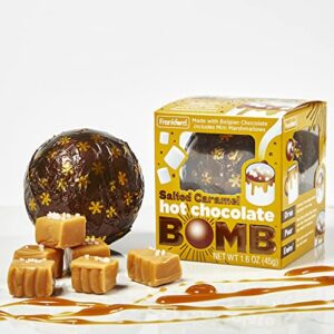 Frankford Salted Caramel Hot Chocolate BOMB, Individually wrapped, Melting Milk Chocolate Ball with mini Marshmallows Inside, Net weight 1.6 oz, Easter Basket Stuffers for Kids Girls Boys Teens Adults