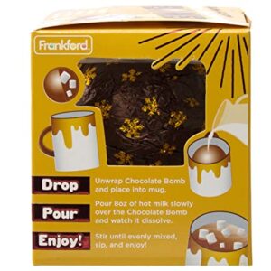 Frankford Salted Caramel Hot Chocolate BOMB, Individually wrapped, Melting Milk Chocolate Ball with mini Marshmallows Inside, Net weight 1.6 oz, Easter Basket Stuffers for Kids Girls Boys Teens Adults