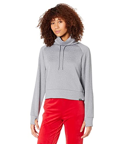 Juicy Couture Quilted Crop Pullover Light Grey Heather LG