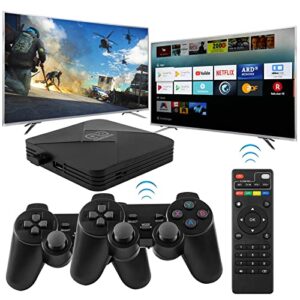 64g wireless retro game console 30000+ games classic video game consoles with 2 wireless controllers for 4k tv hd output