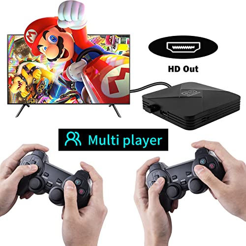 64G Wireless Retro Game Console 30000+ Games Classic Video Game Consoles with 2 Wireless Controllers for 4k TV HD Output