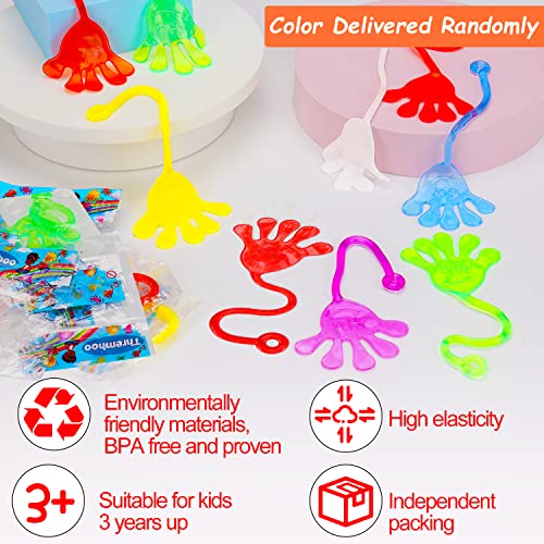Thremhoo 40 Pcs Sticky Hands for Kids Goodie Bag Stuffer Stretchy Treasure Box Toy Classroom Prize Student Mini Toys Bulk Pinata Fillers Gift Bag Slap Hand Summer Party Favor Supplies Boy Girl