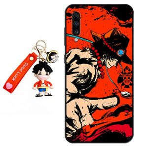 starrycase phone case compatible with samsung galaxy note 10 plus case anime design soft silicone animation cartoon cool case for samsung galaxy note 10 plus (with one -piece figure keychain)