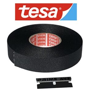 Prime Ave (1) Razor Blade + (1) Genuine Tesa Tape 51036 -Tesa's Most Advanced High Heat Harness Tape Compatible with Mercedes, BMW, Audi, VW & Porsche | Made in Germany