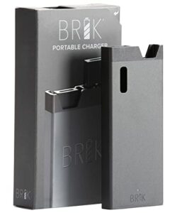 brik portable carrying case - magnetic holder - charger storage - travel accessory - anodized metal case (steel grey)