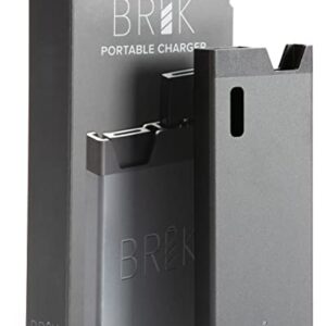 BRIK Portable Carrying Case - Magnetic Holder - Charger Storage - Travel Accessory - Anodized Metal Case (Steel Grey)