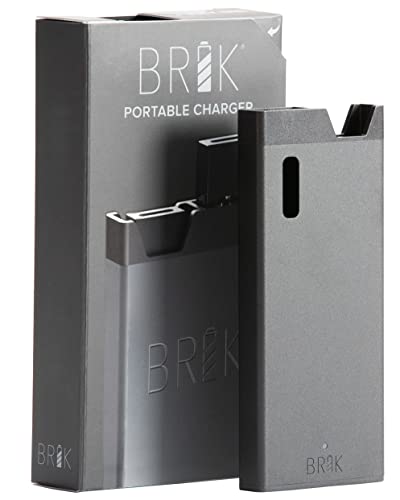 BRIK Portable Carrying Case - Magnetic Holder - Charger Storage - Travel Accessory - Anodized Metal Case (Steel Grey)