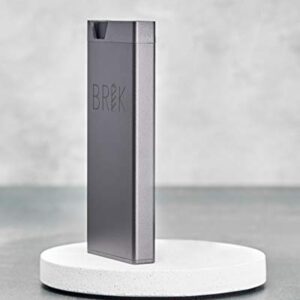 BRIK Portable Carrying Case - Magnetic Holder - Charger Storage - Travel Accessory - Anodized Metal Case (Steel Grey)