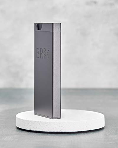 BRIK Portable Carrying Case - Magnetic Holder - Charger Storage - Travel Accessory - Anodized Metal Case (Steel Grey)