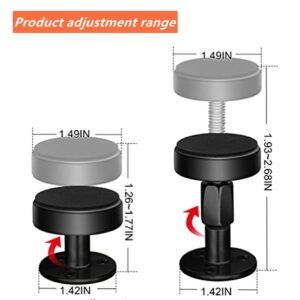 NatureMan 2 Pieces of Black Adjustable Threaded Bed Frame Anti-Shake Tool, Headboard Stoppers，Bed stoppers ，Wall Bed headboard Anti-Shake Fixer to Prevent loosening, Easy to Install (1.1-2.5 inches)