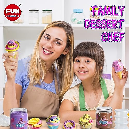 35.16 FL OZ Butter Slime Pack, FunKidz Fluffy Ice Cream Slime Kit for Girls 6-8 Premade 1040 ML Slime Toys Birthday Gifts Party Favor for Kids Age 6-12