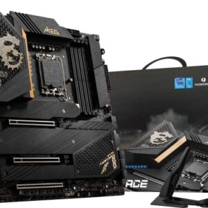 MSI MEG Z690 ACE Gaming Motherboard (E-ATX, 12th Gen Intel Core, LGA 1700 Socket, DDR5, Thunderbolt 4, PCIe 5, Dual 2.5G LAN, M.2 Slots, Wi-Fi 6E)