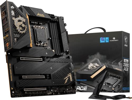 MSI MEG Z690 ACE Gaming Motherboard (E-ATX, 12th Gen Intel Core, LGA 1700 Socket, DDR5, Thunderbolt 4, PCIe 5, Dual 2.5G LAN, M.2 Slots, Wi-Fi 6E)