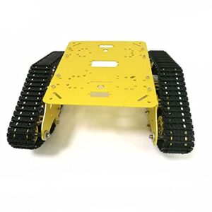 swaytail professional ts300 shock absorption robot tank chassis with suspension supporting holder for arduino raspberry pie, rc tracked model with 2pcs dc encoder motor for steam teaching