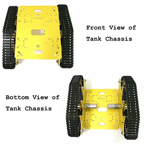 Swaytail Professional TS300 Shock Absorption Robot Tank Chassis with Suspension Supporting Holder for Arduino Raspberry Pie, RC Tracked Model with 2pcs DC Encoder Motor for STEAM Teaching