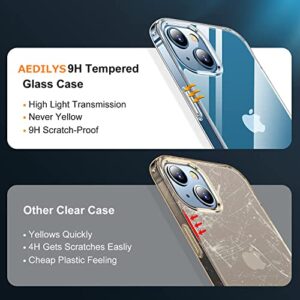 AEDILYS Shockproof for iPhone 13 Mini Case,[ NOT-Yellowing][12FT Military Grade Drop Protection] [Scratch-Resistant], Slim Non-Slip iPhone 13 Mini Phone Case- Clear