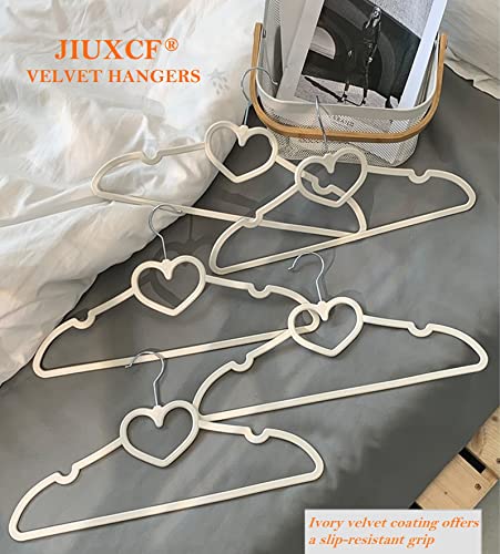 JIUXCF Velvet Hangers 20 Pack, 16" Non Slip Adult Hangers, Slim Clothes Hanger with 360 Degree Swivel Hook - Durable & Cute for Coats, Shirts, Dress (Mix Color)