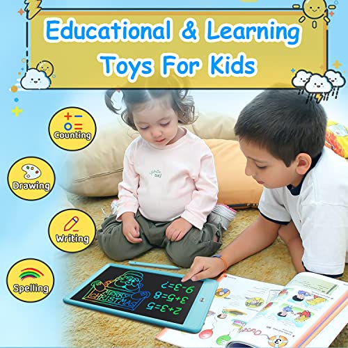 LCD Writing Tablet 10 Inch Colorful Screen Drawing Tablet for Kids Deals, Reusable and Portable Toddler Educational Toys for 3 4 5 6 Years Old Boys and Girls