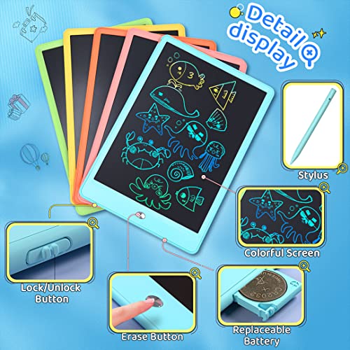 LCD Writing Tablet 10 Inch Colorful Screen Drawing Tablet for Kids Deals, Reusable and Portable Toddler Educational Toys for 3 4 5 6 Years Old Boys and Girls