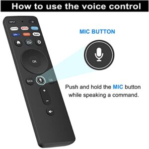 New Replacement Voice Remote Control XRT260 fit for Vizio V-Series and M-Series 4K HDR Smart TV with Shortcut App Keys Peacock Netflix PrimeVideo Disney+ Crackle TUBI Watchfree （Version 2）