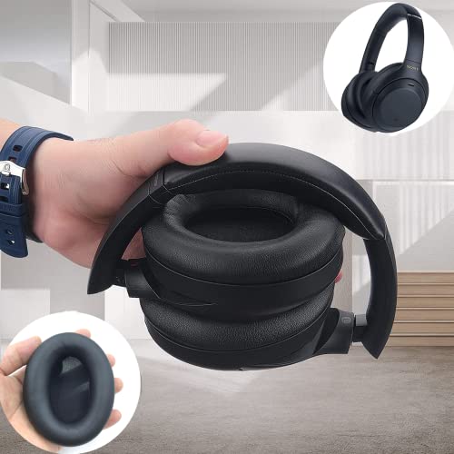 WH-1000XM4 Ear Cushions Replacement Noise Isolation Ear Pads Compatible with Sony WH1000XM4 Wireless Noise Canceling Over-Ear Headphones- Added Thickness & Plastic Stick