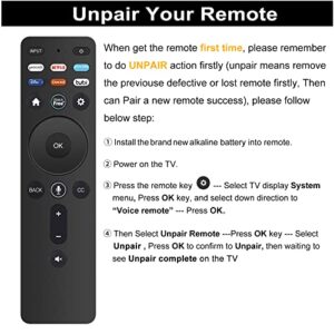 New Replacement Voice Remote XRT260 fit for Vizio M-Series Smart TV M75Q6-J03 M50Q7-J01 P65Q9-J01 P75Q9-J01 M58Q7-J01 M65Q7-J01 M70Q7-J03 M75Q7-J03 M43Q6-J04 M50Q6-J01 M55Q6-J01 M65Q6-J09 M70Q6-J03