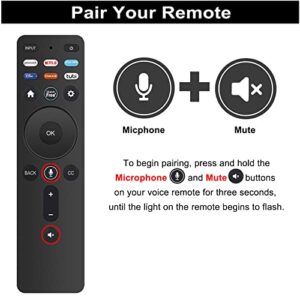 New Replacement Voice Remote Control XRT260 fit for Vizio V-Series Smart TV V756-J03 V756x-J03 V505C-J09 V705-J01 V705x-J03 V705-J03 V755-J04 V435-J01 V505-J01 V505-J09 V555-J01 V585-J01 V706-J03