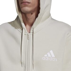 adidas Men's Essentials Colorblock Full Zip Hoodie, Alumina/Solid Grey, X-Large