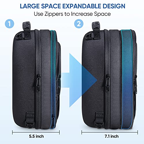 Carrying Case for Oculus Meta Quest 2/Quest Pro and Accessories, Expandable Capacity Generic Compatible with Kiwi Design/BOBOVR All Elite Strap with Battery, Travel Storage Backpack